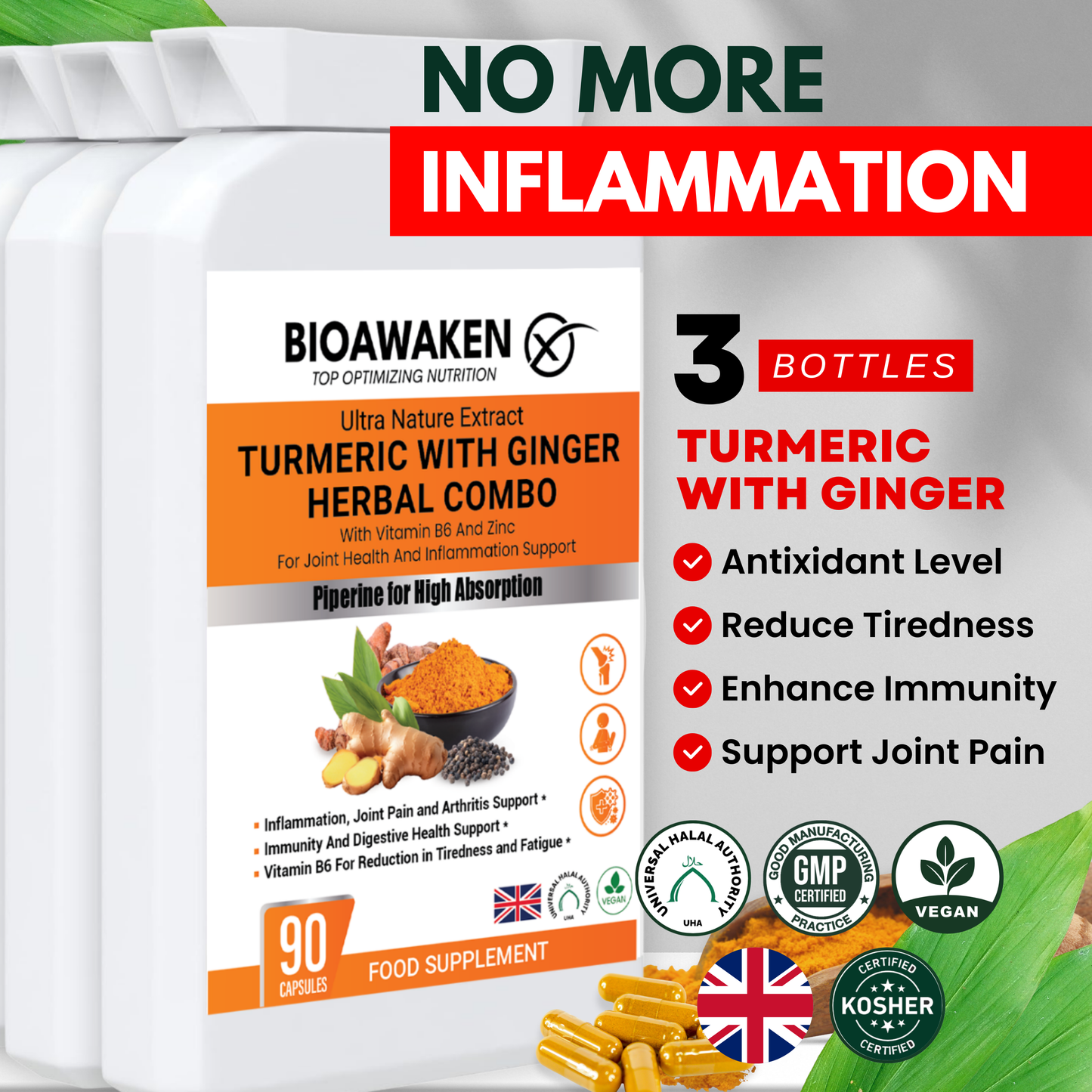 BioAwaken Turmeric with Ginger Herbal Combo