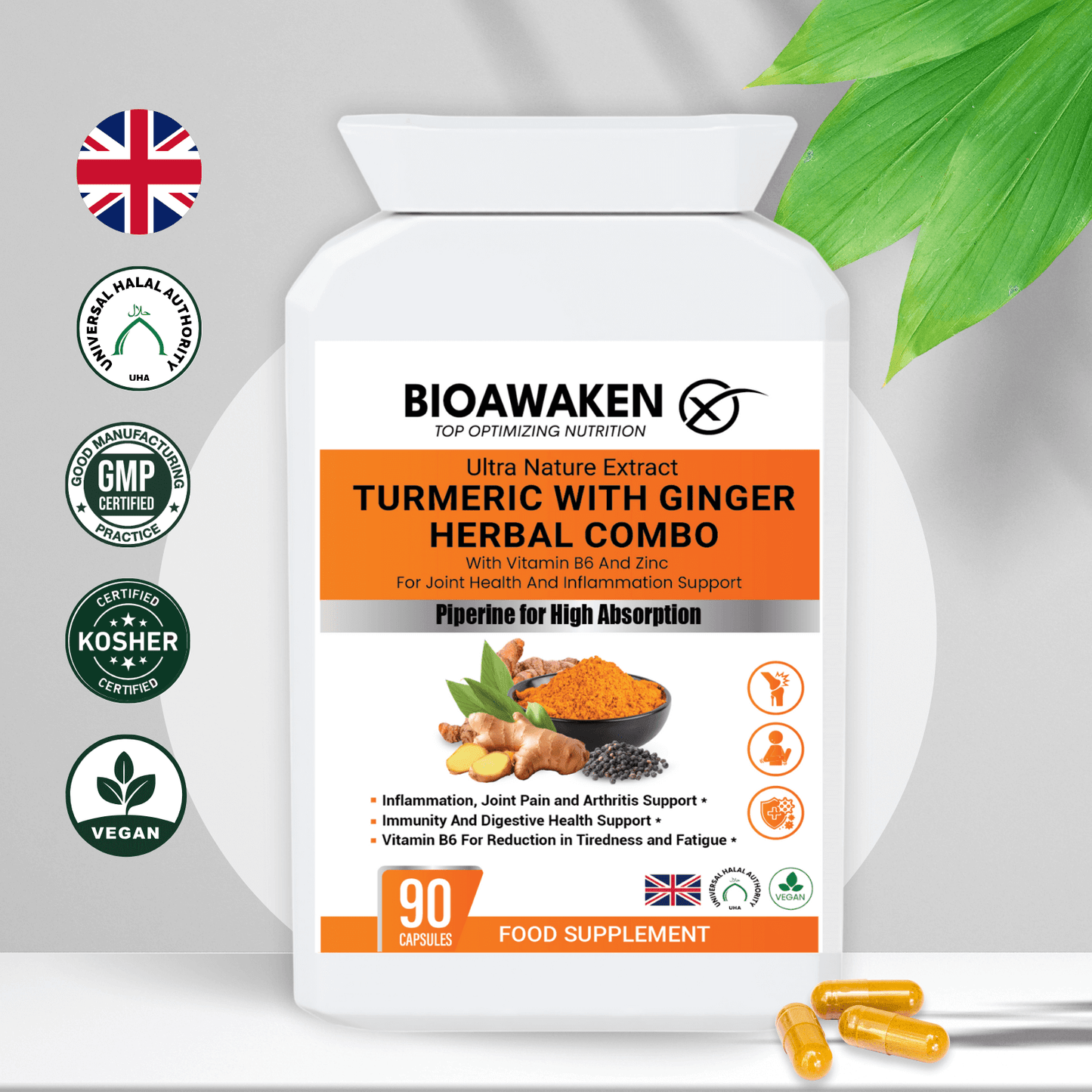 BioAwaken Turmeric with Ginger Herbal Combo