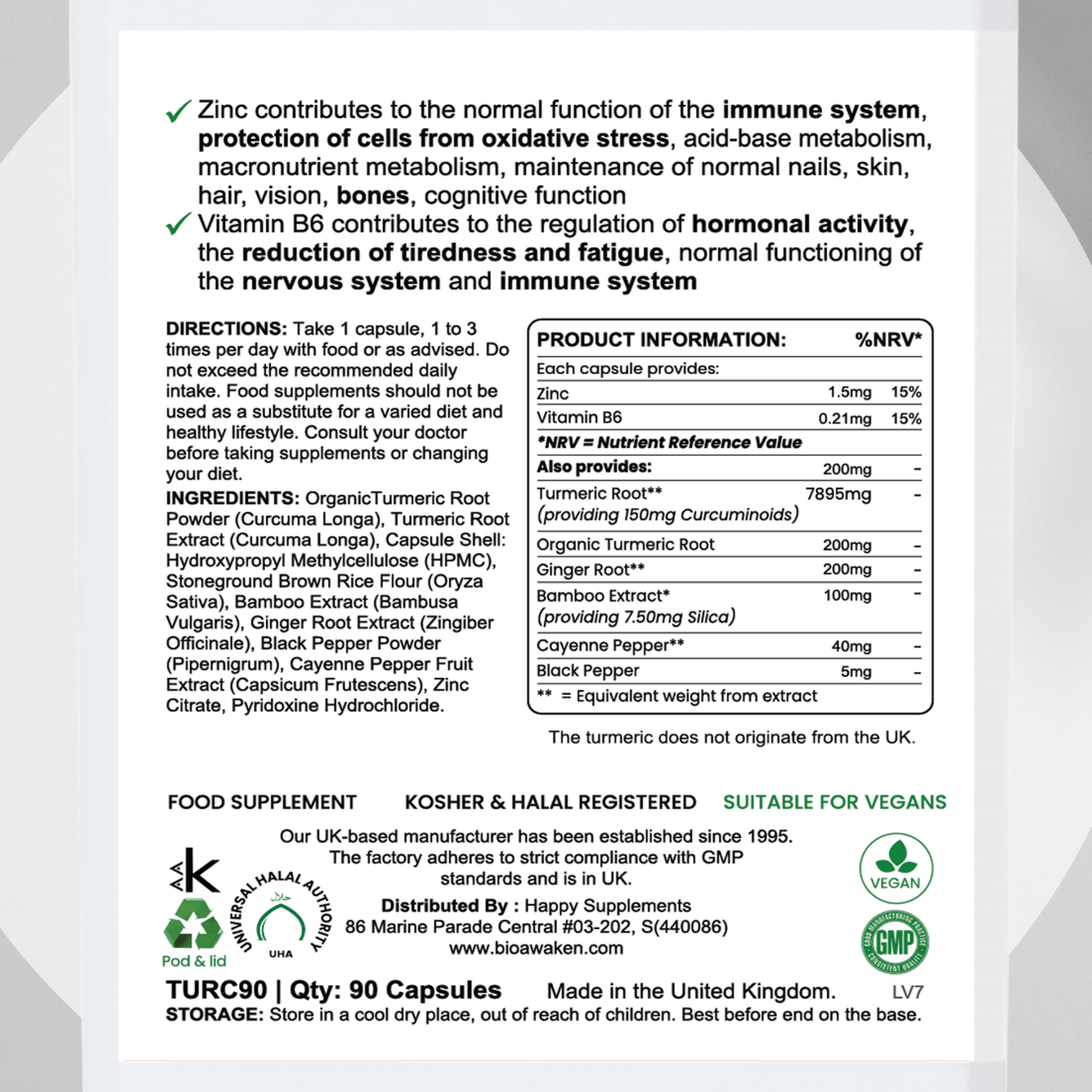 BioAwaken Turmeric with Ginger Herbal Combo